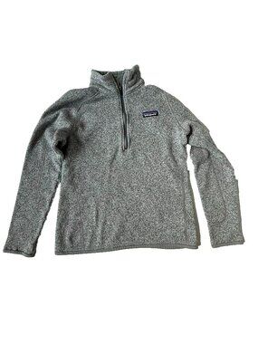 Patagonia Womens S 1/4 Zip Better Sweater Gray Fleece Pullover Grey 25617